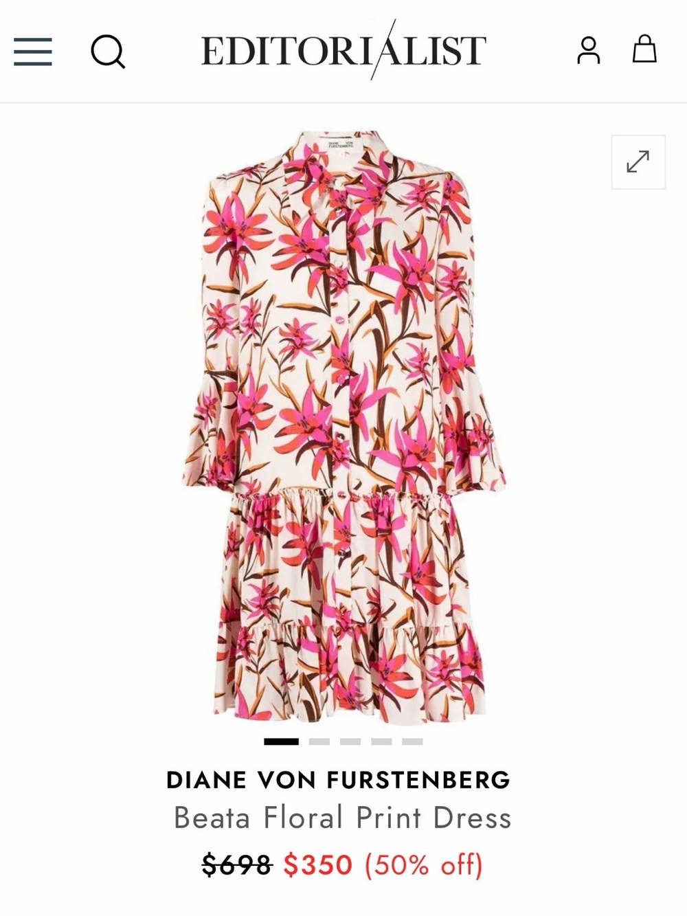 Diane von Furstenberg | Beata Floral Minidress, Small